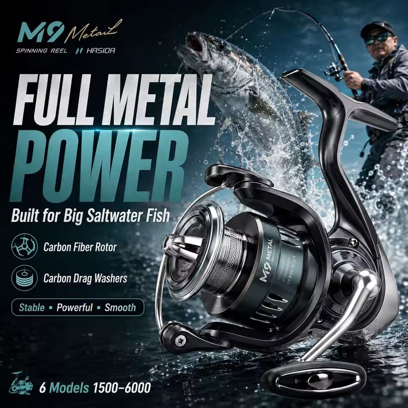 Moulinet de pêche HASIDA M9, e - Trolling Reel avis et prix