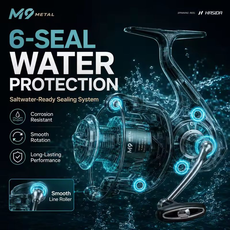 Moulinet de pêche HASIDA M9, e - Trolling Reel avis et prix